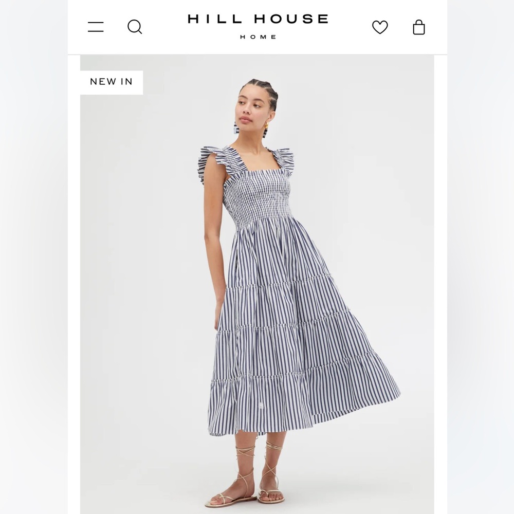 Navy and White striped Hill House Nap Dress
